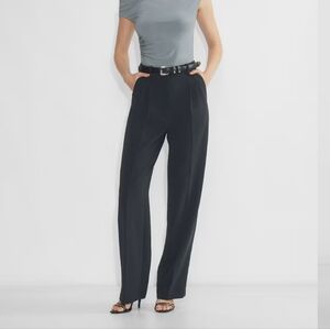 Aritzia The Effortless Pant Super Hi-Rise Crepette - Dark Night Navy